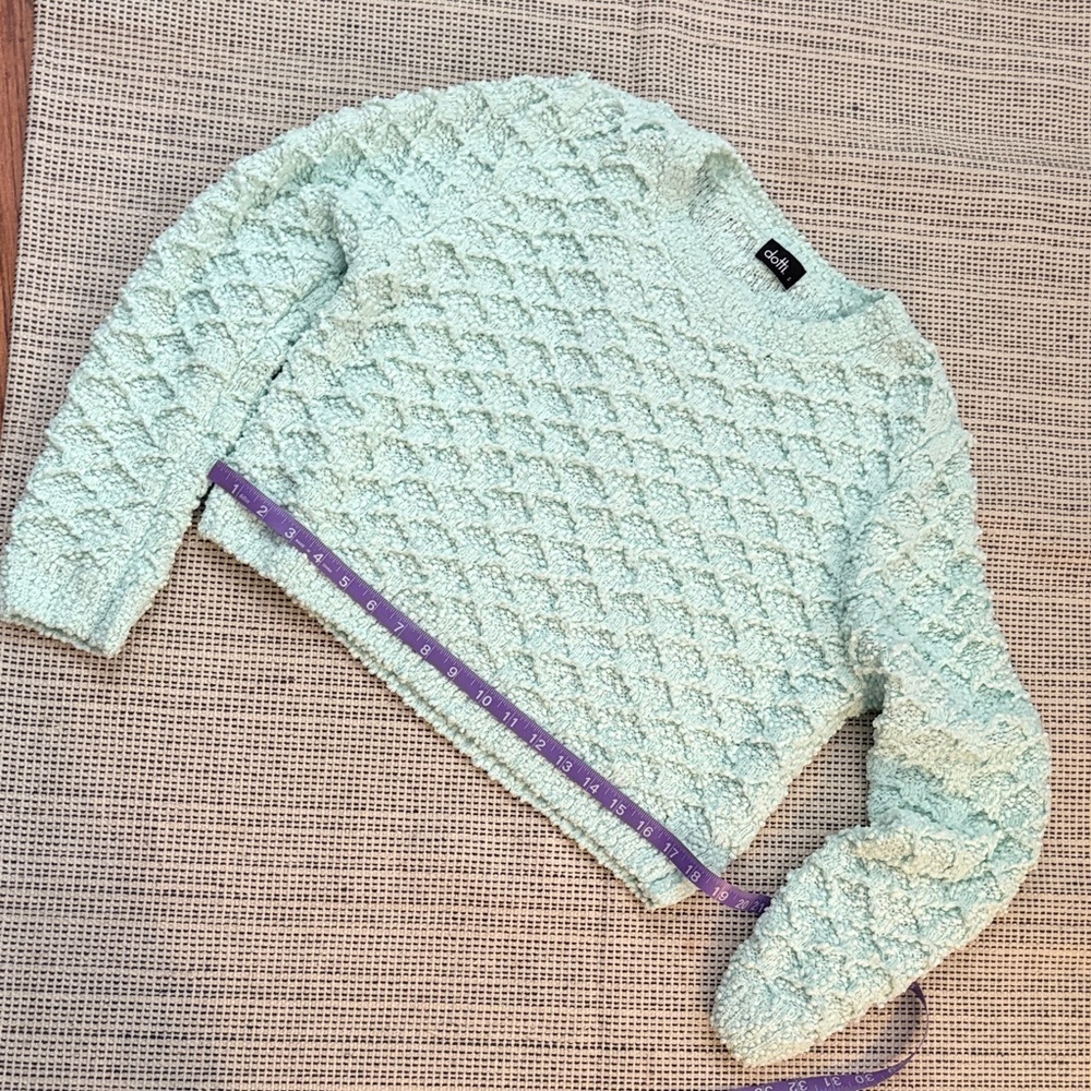 Dotti Mint Green Textured Women's Sweater in excellent condition - Picture 4 of 5